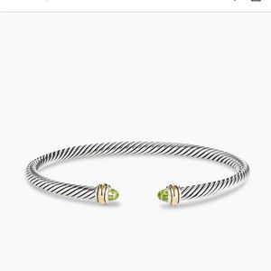 David Yurman Classic Cable Bracelet with Peridot (Size M)